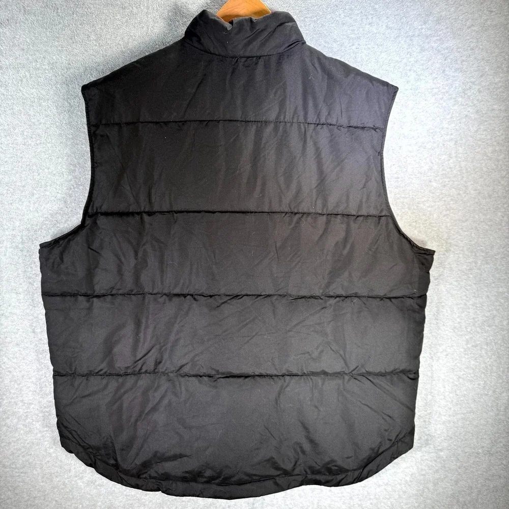 The Foundry‎ Supply Puffer Vest Men's 3XL Black Lined Full Zip Mock Neck Pockets